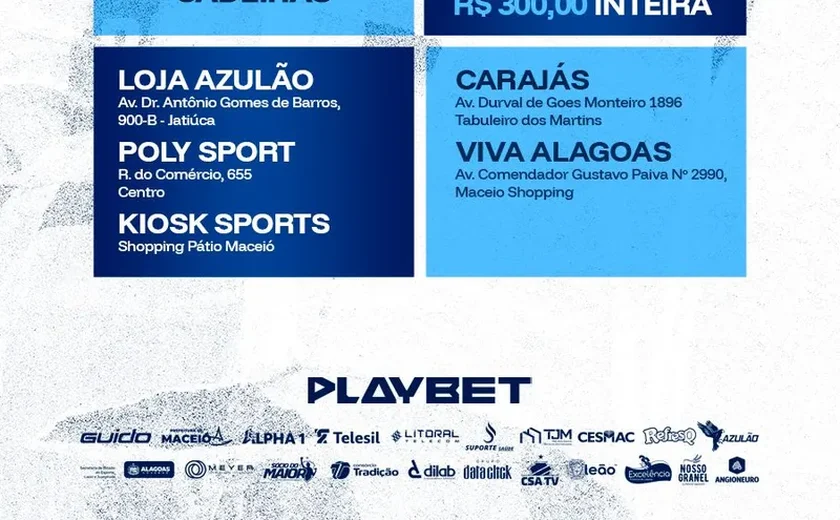 CSA inicia venda de ingressos para clássico contra CRB pela semifinal do Alagoano