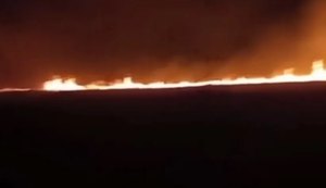 Incêndio de grandes proporções atinge vegetação em Marechal Deodoro