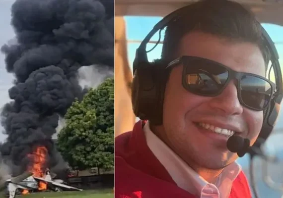 Queda de avião mata dois pilotos e deixa ferido em Marília, no interior de SP