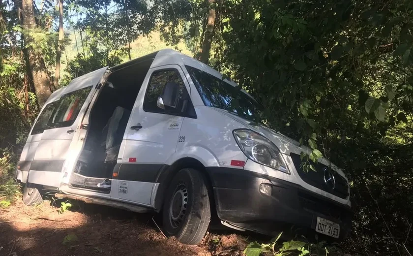 Motorista de van com integrantes da Barões da Pisadinha perde controle e veículo vai parar em área de vegetação