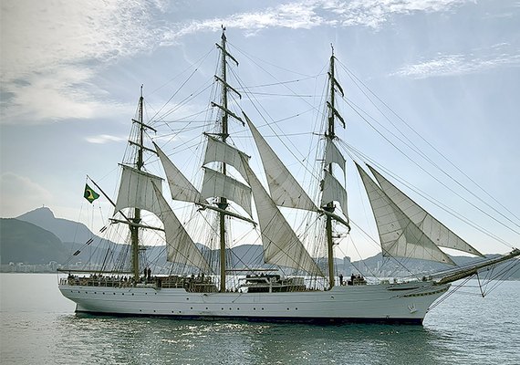 Navio-Veleiro Cisne Branco, da Marinha, estará aberto para visitação no Porto de Maceió