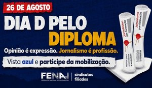 Fenaj convoca jornalistas para mobilização nacional pelo Diploma de Jornalismo nesta quarta (26)