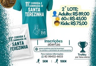 11ª Corrida de Santa Terezinha abre inscrições para prova em Maceió