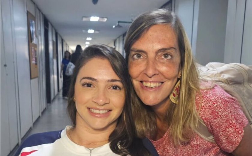 Laís Souza se encontra com pesquisadora pioneira em reconstrução da medula espinhal