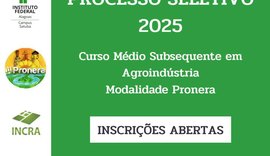 Ifal Satuba abre 50 vagas para curso técnico subsequente em Agroindústria na modalidade Pronera