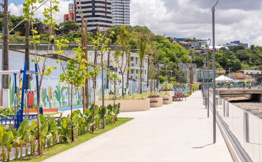 Revitalização do Salgadinho transforma paisagem e atrai moradores ao centro de Maceió