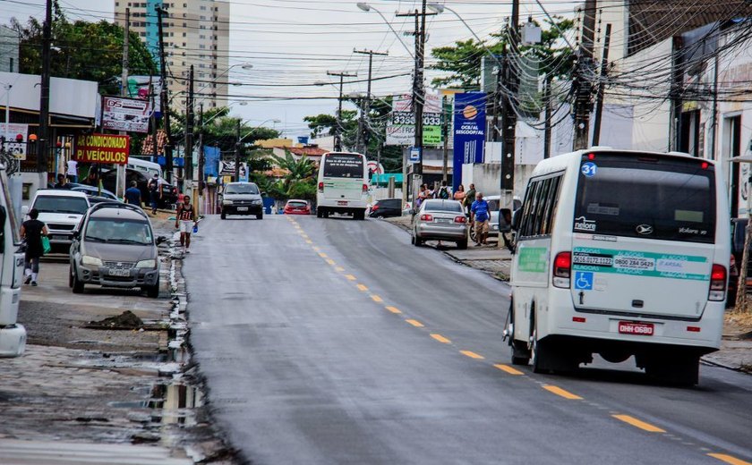 SMTT finaliza sinalização horizontal na Avenida Lamenha Filho