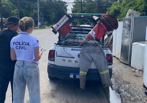 Polícia Civil apreende fios de cobre e arma de fogo durante operação conjunta com a Equatorial em Maceió