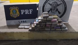 PRF, Tigre e SSP apreendem 39 kg de drogas em caminhão cegonha no interior de Alagoas