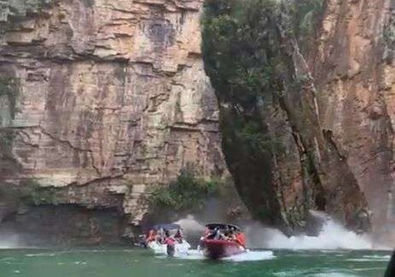 Vídeo: número de mortos em desabamento de rocha em Capitólio sobe para seis