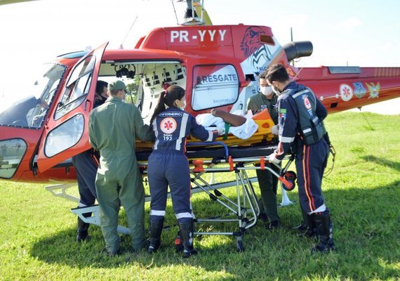 Alagoano vítima de acidente no CE é transferido para Maceió pelo Serviço Aeromédico