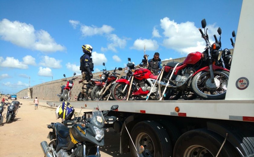 Quase 60 motos com irregularidades são recolhidas nas rodovias federais de AL