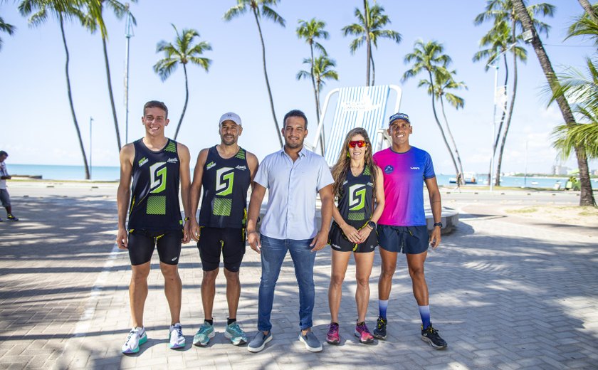 Triatletas que vão representar Maceió no IRONMAN 70.3, em Fortaleza