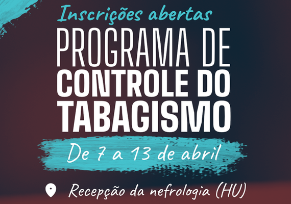 HU abre 75 vagas para programa gratuito para quem deseja parar de fumar