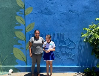 Mural sensorial inspirado em moradora celebra inclusão na nova Praça do Feitosa