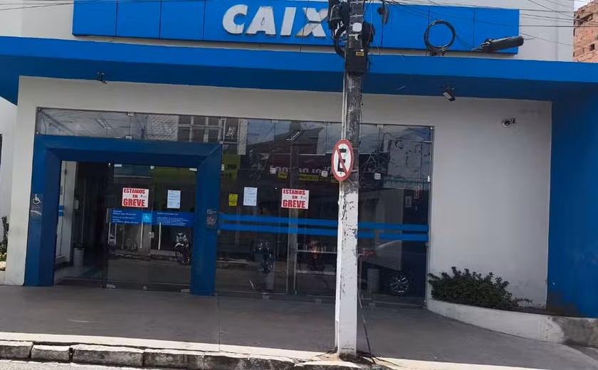Agências da Caixa fecham em Maceió e Arapiraca durante greve nacional