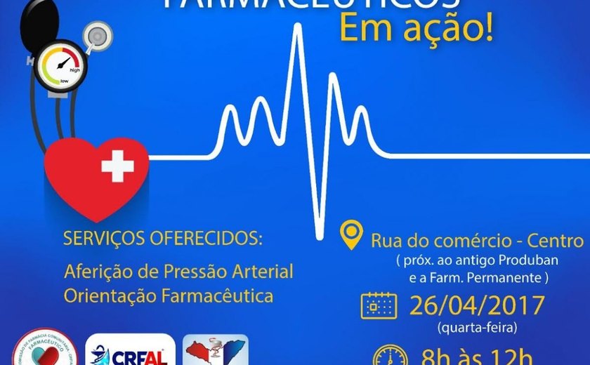 Farmacêuticos aferem pressão e orientam população no Centro de Maceió