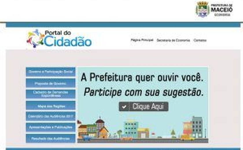 Portal Cidadão é o canal de participação do maceioense