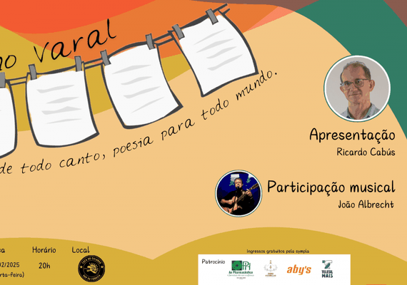 Projeto Papel no Varal traz poesia e volta ao Jaraguá na quarta-feira (19)