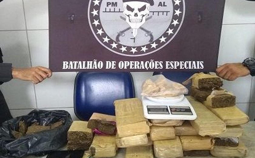 Bope apreende mais de 13 quilos drogas e 467 reais no bairro do Clima Bom