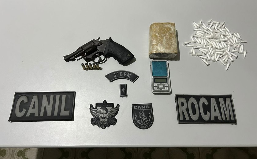 Polícia prende suspeito de homicídio e apreende drogas em Arapiraca