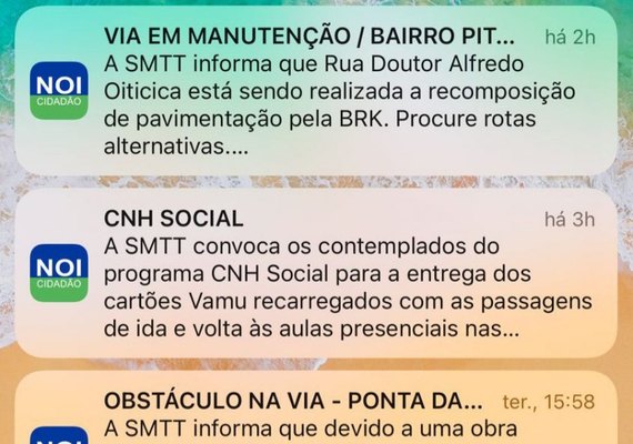 Aplicativo notifica usuários em tempo real sobre a situação do trânsito em Maceió