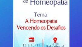 Maceió sedia Jornada de Homeopatia dia 21 de novembro