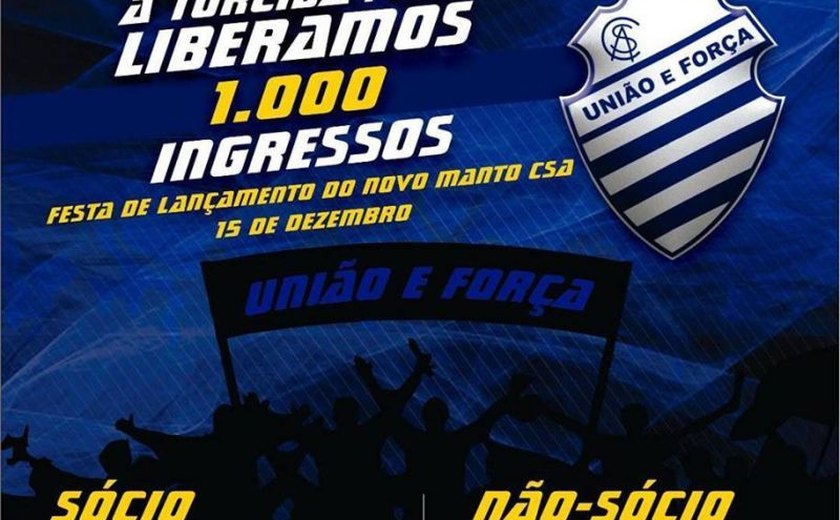 CSA inicia venda de ingressos avulsos para lançamento de novos uniformes