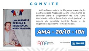 Lançamento do  “Uma História de União e Resistência Municipalista” será dia 20 de outubro
