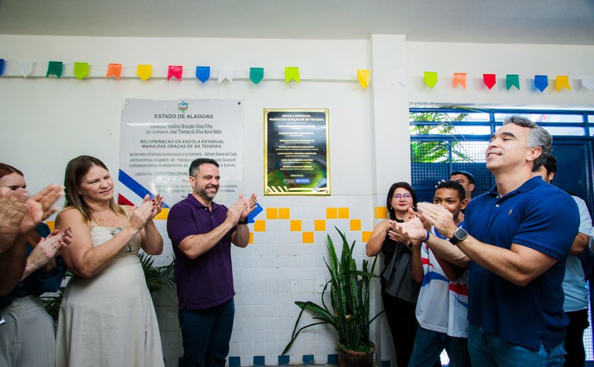 Governador inaugura ginásio em escola no Feitosa e beneficia 700 estudantes