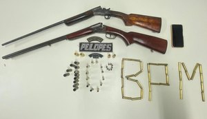 Armas de fogo e drogas são apreendidas pela PM em ações em Estrela de Alagoas