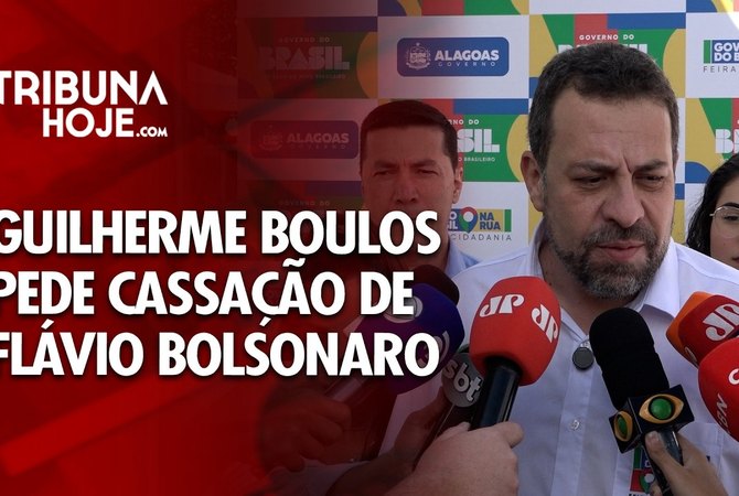 Ministro Guilherme Boulos pede cassação de Flávio Bolsonaro