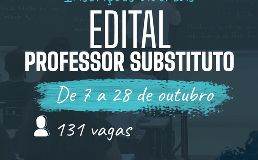 Ufal realiza processo seletivo para contratação de professor substituto