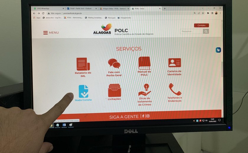 Instituto de Identificação passa a emitir certidão de antecedentes criminais on-line