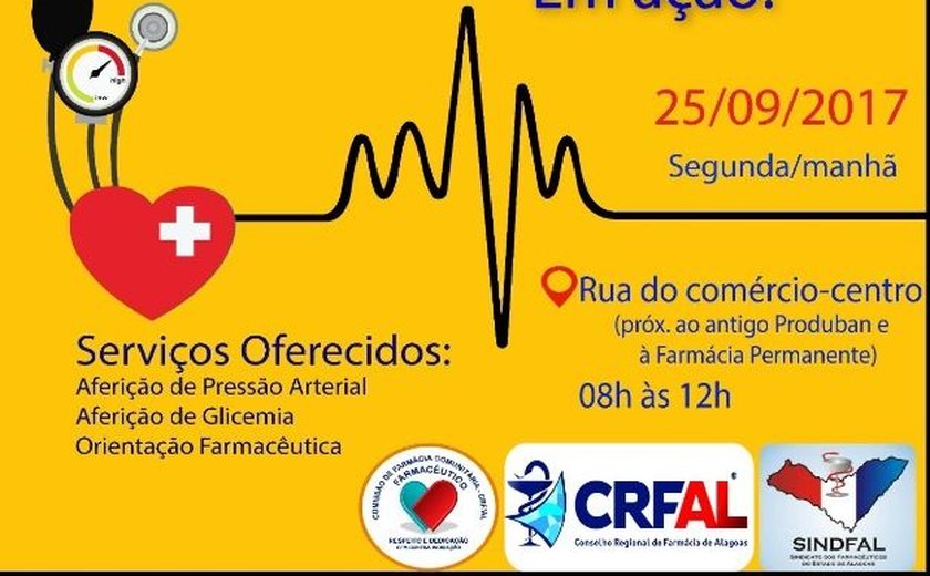 Dia Internacional do Farmacêutico será comemorado com ação no Centro de Maceió