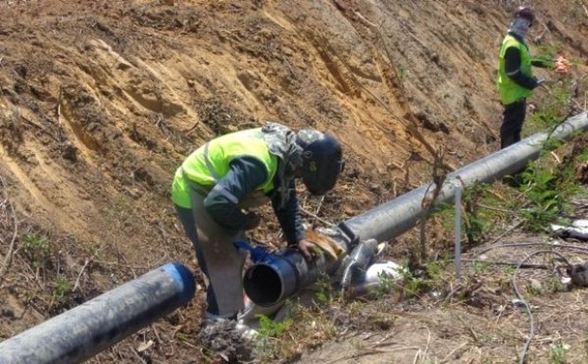 Arsal vistoria obras da duplicação do gasoduto Pilar-Marechal
