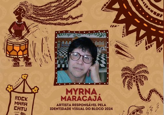 Myrna Maracajá assina criação de ilustrações que compõem identidade visual de bloco em 2024