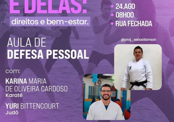 OAB/AL promove ação de combate à violência contra a mulher com aulas de defesa pessoal gratuitas na orla