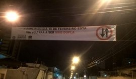 Rua Alcebíades Valente volta a ser mão dupla nesta sexta-feira