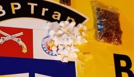 Suspeito de tráfico é detido com maconha e cocaína no bairro de Bebedouro