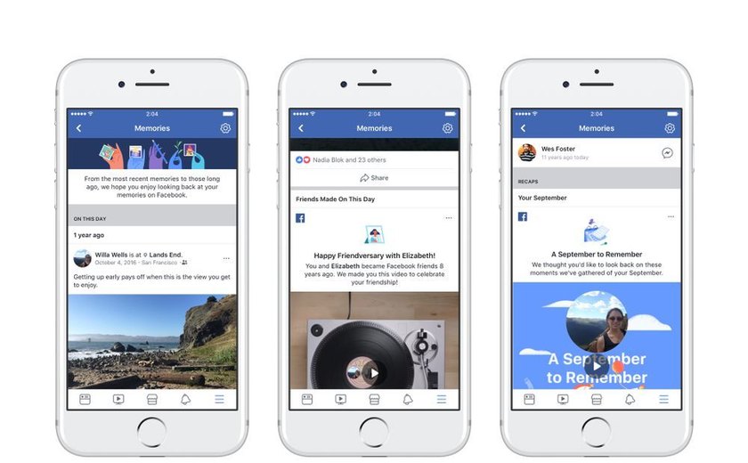 Facebook reúne todas as suas memórias em uma página