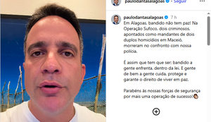 “Bandidos aqui não se criam”, diz Paulo Dantas após operação que terminou com dois mortos em Alagoas