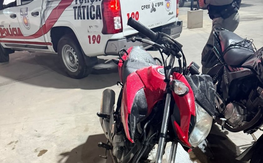 PM/AL prende suspeito de violência doméstica e apreende duas motocicletas durante patrulhamento