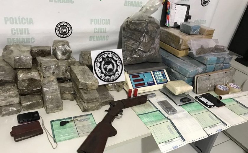 Alagoanos são detidos em Aracaju com 70 kg de drogas além de outros materiais