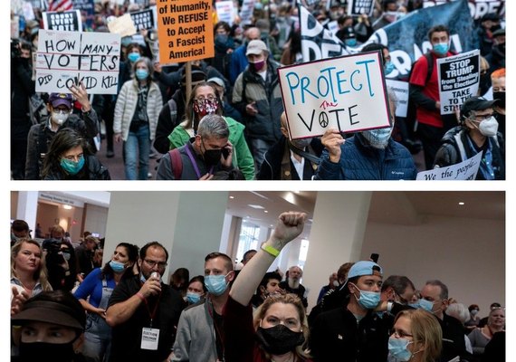 EUA se dividem em atos a favor e contra a contagem de votos