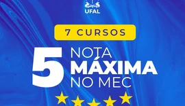 Qualidade da graduação da Ufal é confirmada com mais cursos Nota 5