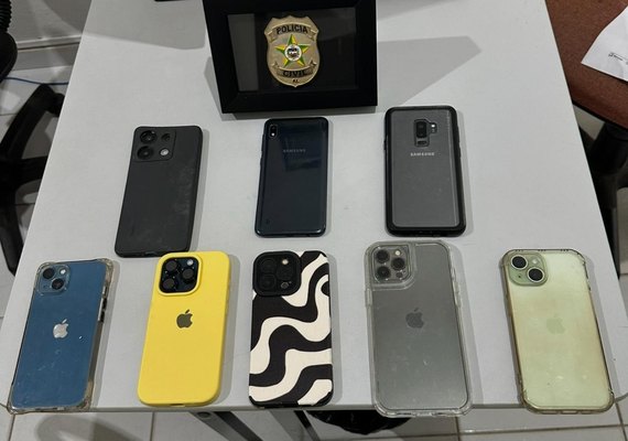 Polícia recupera celulares furtados em casa de festas em Maceió