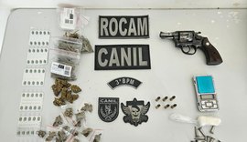 PM/AL combate tráfico e apreende drogas e arma em três cidades do interior