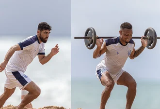 CSA realiza treino físico na praia de Jatiúca visando duelo contra o ASA