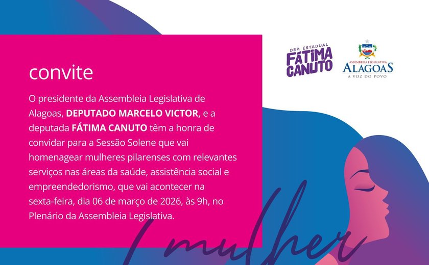 Assembleia homenageia mulheres de Pilar em sessão solene